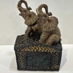 Vintage Elephant Trinket Box